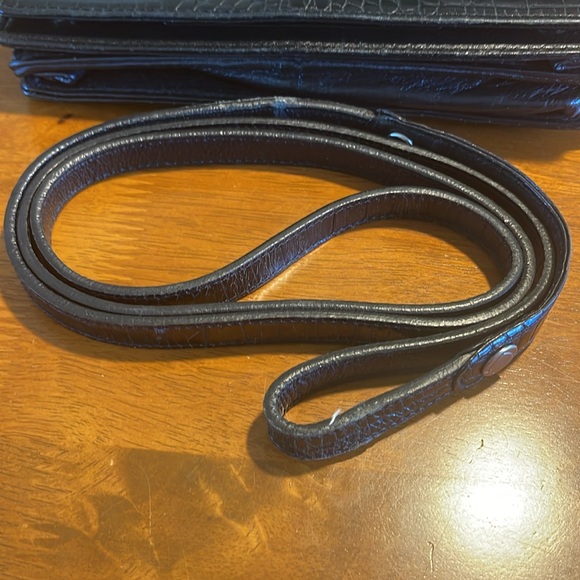 Brighton Vintage Wallet Clutch Hand Bag Crossbody Leather Silver Hardware - Picture 14 of 16